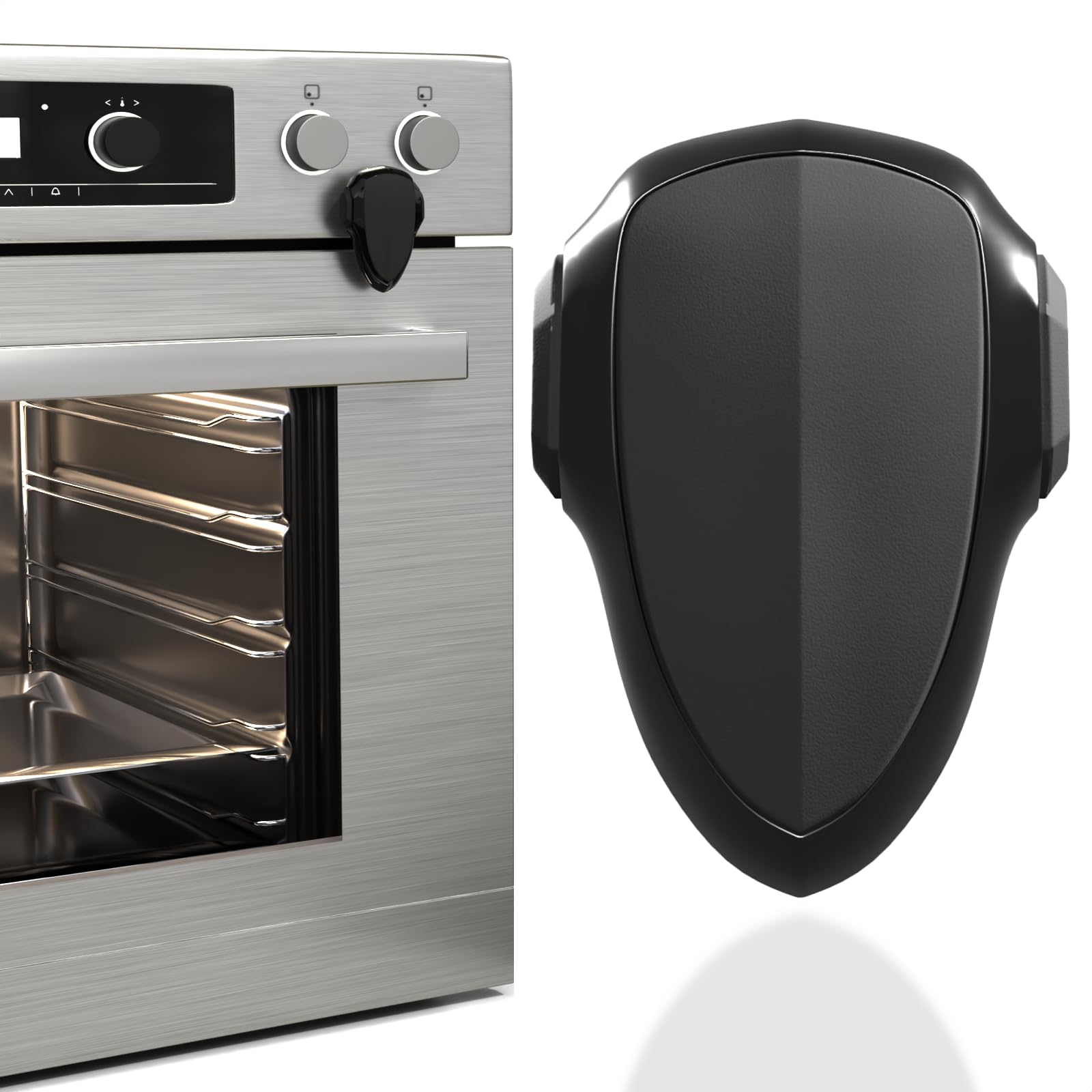 Photo 1 of BABY PROOF ME Oven Lock Child Safety, 1 Pack, Oven Door Lock Child Safety, Oven Baby Proofing, Heat-Resistant, Durable & Easy to Install Oven Safety Locks for Toddlers, Baby Proof Oven (Black)