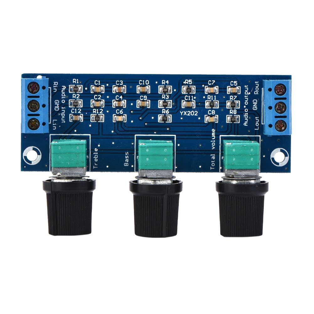 Volume Control Regulator with Bass and Treble Adjustment Board YX202 - Passive Audio Attenuator for Speaker System Optimization with Adjustable Frequency Response
