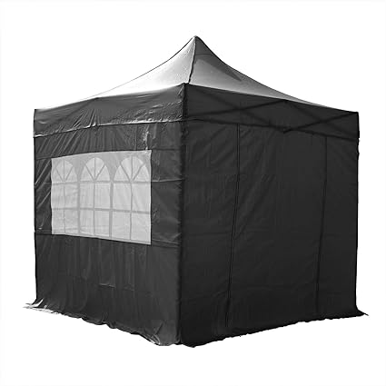 Amazon De Airwave Pop Up Pavillon 2 5 X 2 5 M Schwarz Wasserfester Gartenpavillon 2 Windstangen Und 4 Gewichte Fur Die Beine Pavillon 2 5 X 2 5 M