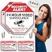 Security Video Surveillance Sign for the Safety and Security of your Family (pack of 2 sign) with Warning Stickers and Installation Hardware by GlobeSecurity