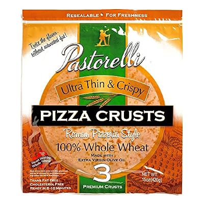 Pastorelli Whole Wheat Ultra Thin & Crispy Pizza Crust 15 oz each (1 Item Per Order)