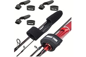 HAUT TON Fishing Pole Straps & Belts - Hook & Loop Fishing Ties for Casting, Spinning & Fly Rods