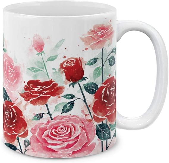 11 OZ Coffee Mug Flowers Plants Garden Variety Designs, Roses Flowers Kitchen & Dining