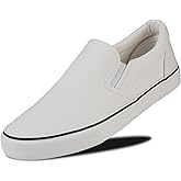 Men's Sneakers Classic Low Top Slip On Shoes Wide Canvas Skate Loafers Sneakers with Soft Insole Causal Dress Shoes for Men Comfortable Walking Shoes Slip on Sneakers for Men