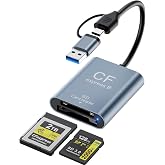2-in-1 CFexpress Type B &amp; SD Card Reader USB3.2 Gen2 10Gbps,Aluminum USB-C + USB-A CFexpress Type B Memory Card Reader,CF Express Type B Card Reader SD Reader for PC Windows,Mac,Google,Photographers