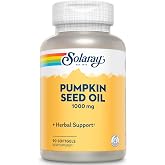Solaray Pumpkin Seed Oil Capsules, 1000 mg Premium Fatty Acids, 90 Softgels | Natural Omegas Pumpkin Seed Oil Extract Supplement for Women &amp; Men, Herbal Support
