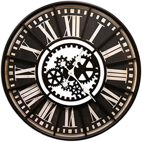 HDC International 05-0036 Clock, Round Black Gears