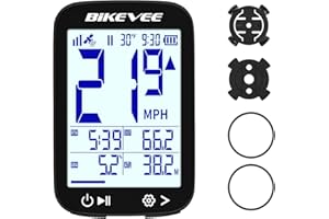 Bikevee Bike Speedometer GPS Cycling Computer with Auto Start/Stop & Auto Backlight, Waterproof Bicycle Odometer MPH KM/H, 2.