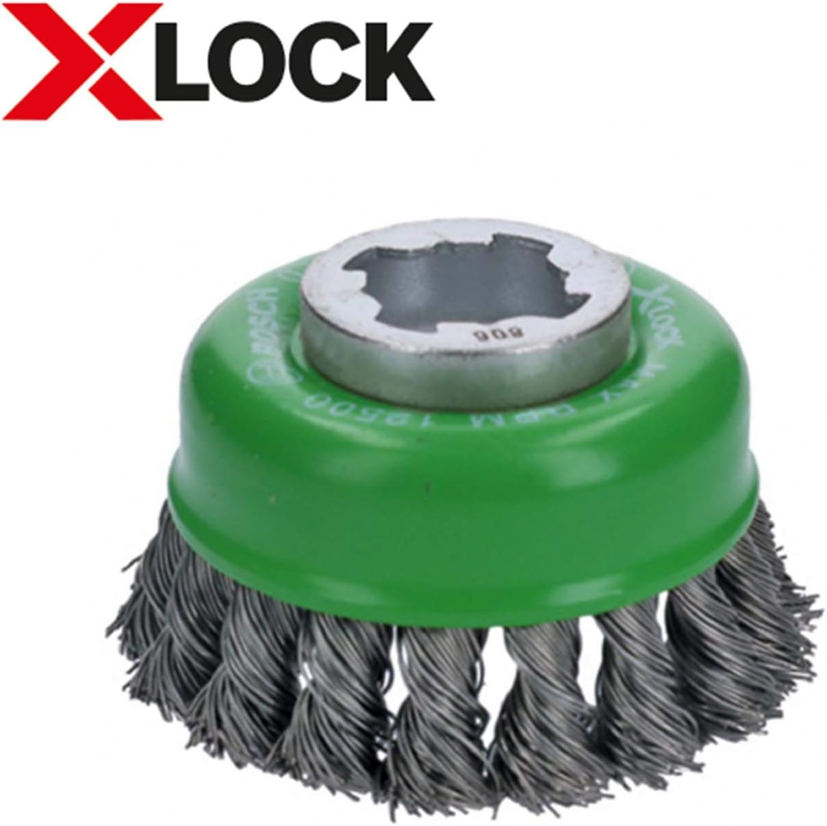 Bosch 1x PRO Stainless Steel Longlife Cup Brush, Knotted Wire for Small Angle Grinder and X-Lock (for Steel diameter 75 mm