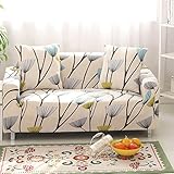 HYSENM 1/2/3/4 Seater Sofa Cover Home Décor Stretch Elastic Sofa Slipcover Couch Cover, Dandelion 1 seater 85-140cm