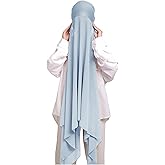Lina & Lily Muslim Chiffon Instant Hijab Head Scarf with Matching Tie Back Jersey Undercap