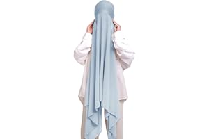 Lina & Lily Muslim Chiffon Instant Hijab Head Scarf with Matching Tie Back Jersey Undercap