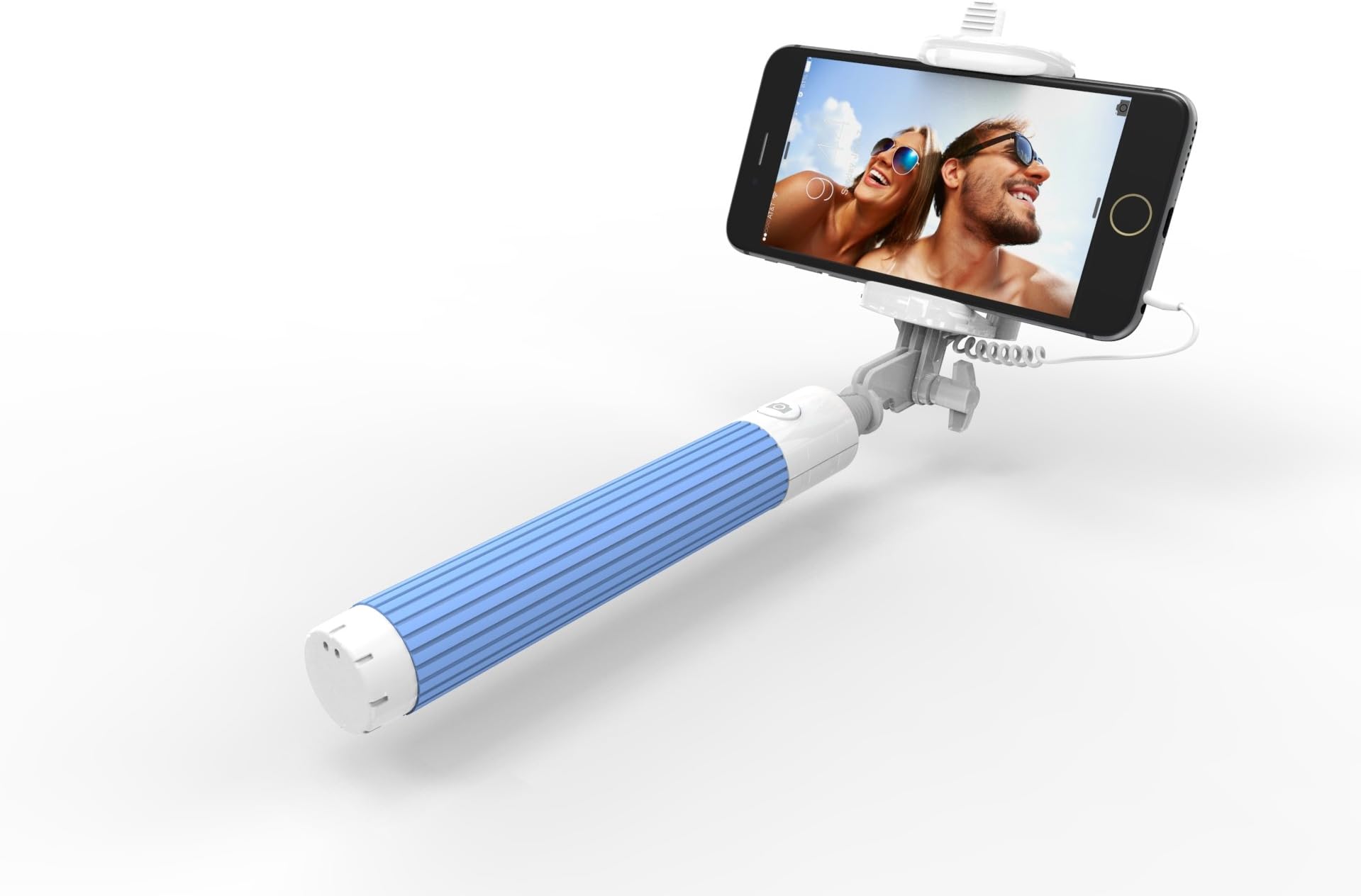 Selfie Stick, Vivi Foldable Self-portrait Monopod Extendable One-piece Selfie Stick with built-in Remote Shutter With Adjustable Phone Holder for iPhone 6, iPhone 6 Plus, iPhone 5 5s 5c, Android, Blue
