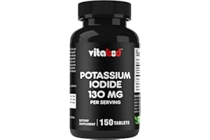 Vitabod Potassium Iodide Dietary Supplement 130 mg per Serving - 150 Tablets (1 Bottle) - Exp 05/2030
