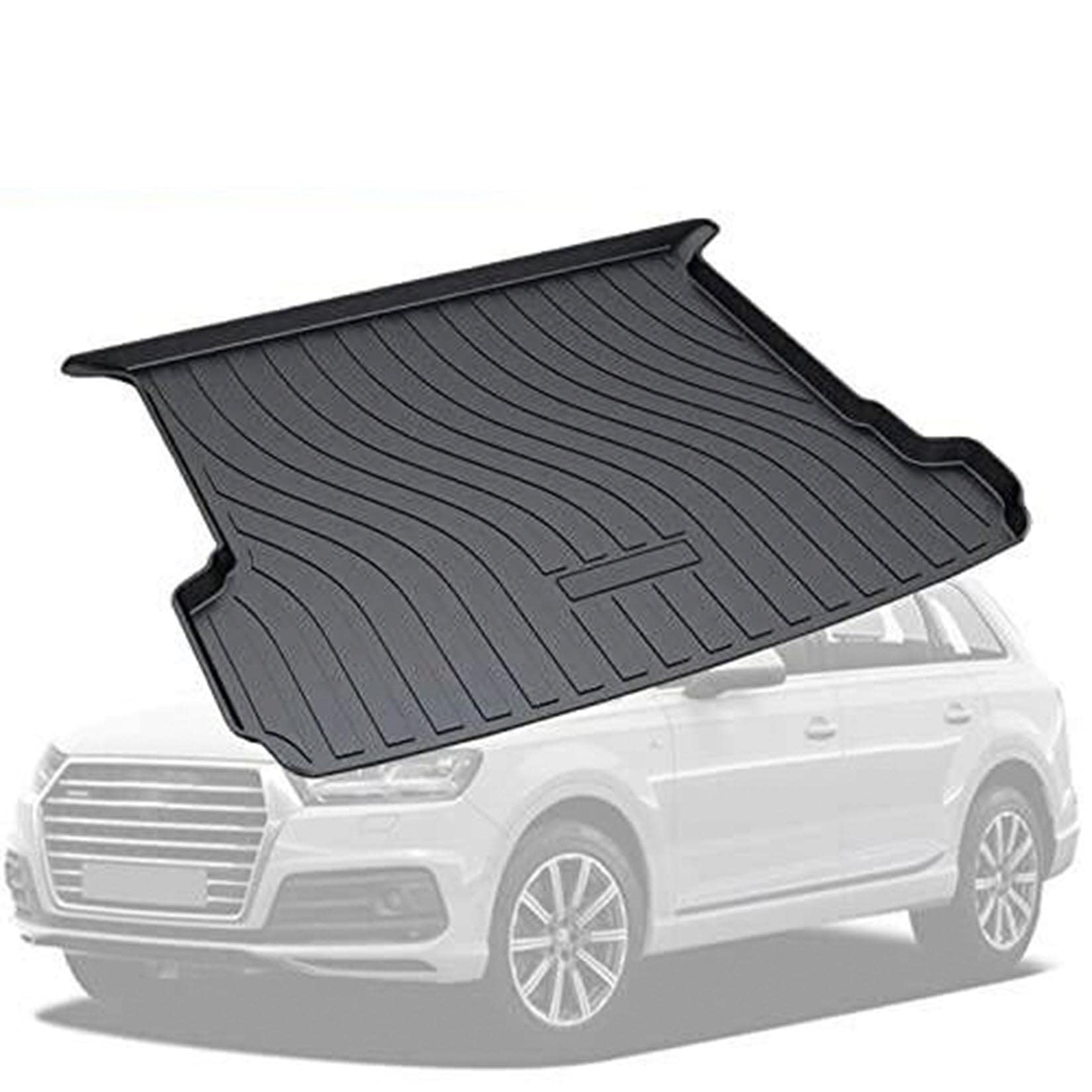 Psler Vehicle Rear Cargo Liner Trunk Tray Floor Mat for Q7 2016-2019