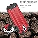WOLLONY Galaxy S4 Case, Rugged Hybrid Dual Layer Hard Shell Armor Protective Back Case Shockproof Cover for Samsung Galaxy S4 Case - Slim Fit - Heavy Duty - Impact Resistant Bumper(Red)