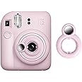 Rieibi Selfie Mirror for Instax Mini 12, Self-Portrait Mirror for Fujifilm Instant Camera, Fuji Mini 12 Selfie Lens Accessories - Pink