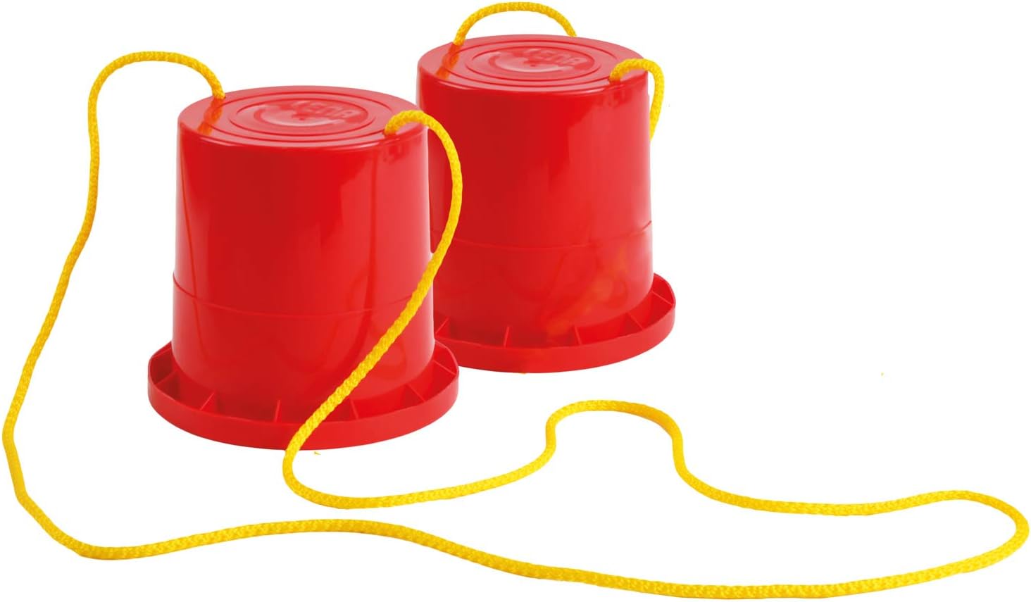 Lena 61410 Topfstelzen Uni, Laufdosen ca. 17 cm, Kindertopfstelzen zum Balance üben, Becherstelzen einfarbig, Eimerstelzen 5-Fach Sortiert, Laufdollis für Kinder ab 36m