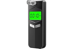 YYBNN Breathalyzer,Professional-Grade Accuracy Breathalyzers for Alcohol,Alcohol Breathalyzer Tester with LCD Digital Display and Personal & Professional Use(10 Mouthpiec) (Black)