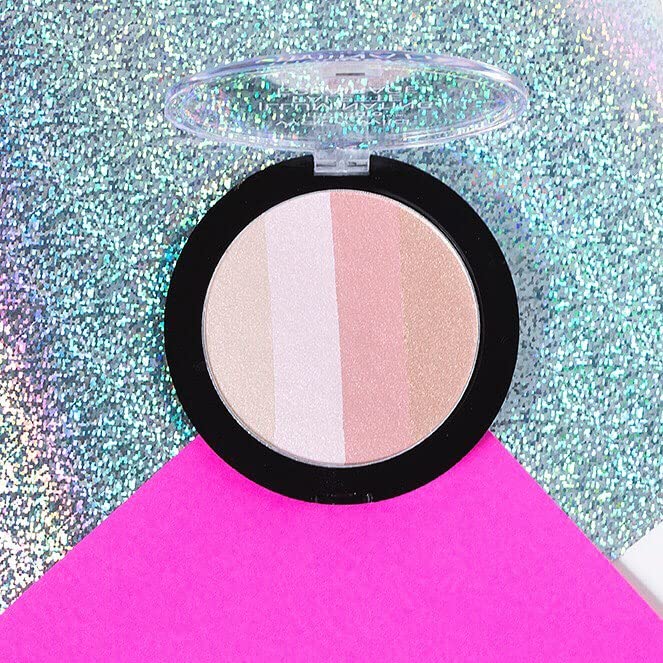 wet n wild MegaGlo Illuminating Blush Makeup Powder Palette, Catwalk Pink, Highlighter Face Make Up
