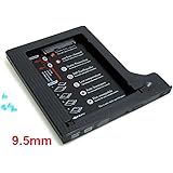 WINGONEER Four-Channel SATA 2nd HDD HD Hard Drive Caddy Case for 9.5mm Universal Laptop CD / DVD-ROM Optical Bay Support 2.5" SATA I II III HDD SSD