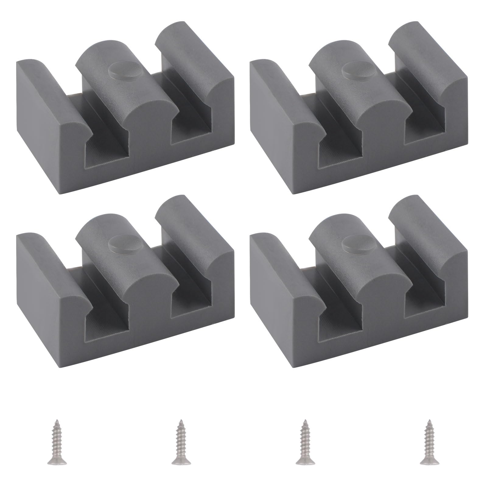 Photo 1 of INCREWAY 4PCS Framed Sliding Silicone Door Bumpers Suitable for All Kinds of Shower Glass Moving Doors, Clear Shower Doors (Grey)