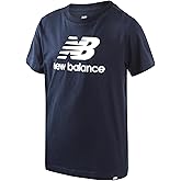New Balance Boys T Shirts - Short Sleeve Cotton Crewneck Graphic Tees, Athletic Logo Shirts for Boys (Sizes: 8-20)