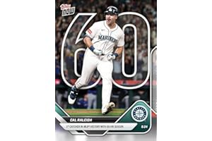 HOFSM.COM HALL OF FAME SPORTS MEMORABILIA 2025 Topps Now Cal Raleigh #765 1st Catcher in MLB History with 60 Home Run Season Seattle Mariners Baseball Card