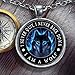 Gee, I Love Wolves “I am Wolf” Native American Spirit Wolf Head Pendant Necklace - Inspirational Gift for Men and Women