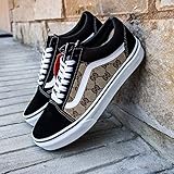 Vans Old Skool x Authentic GG Print Fabric Custom Handmade Shoes