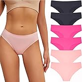 OJCNBV Seamless Underwear for Women No Show Panties Invisibles Briefs Soft Stretch Bikini Underwears 6 Pack