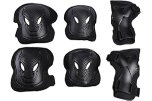 XINGZI Unisex Teens/Youth/Adults Adjustable Knee Pad Elbow Pads Wrist Guards Protective Gear Guards Set for Skating Scooter S
