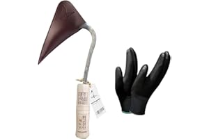 HOMI YOUNGJU HandPlowHoe Gardentool with Safety Cover for Easy Gardening, Weeding and Farming Made by Korean Master Blacksmith (M GLOVE)