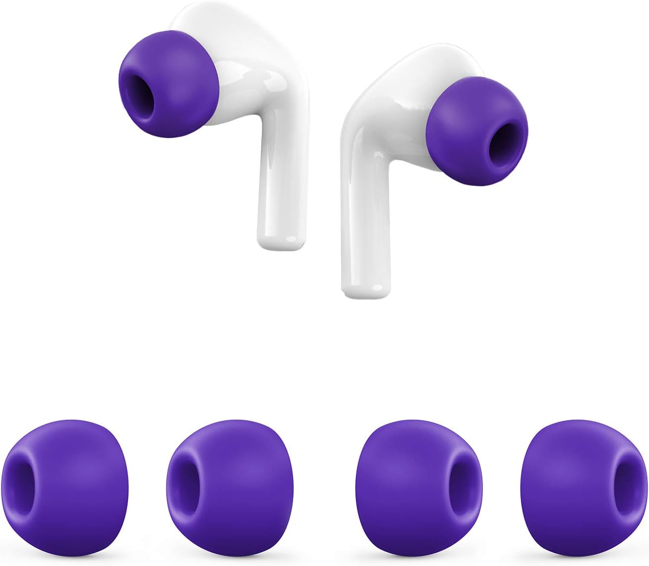 Silicone Ear Tips for AirPods Pro,Anti Slip Replacement Soft Silicone Earphone Tips for AirPods Pro(AirPods 3),2 Pairs,Medium,Purple