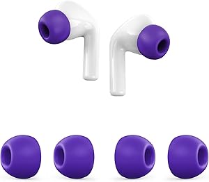Silicone Ear Tips for AirPods Pro,Anti Slip Replacement Soft Silicone Earphone Tips for AirPods Pro(AirPods 3),2 Pairs,Medium,Purple