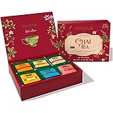 VAHDAM, Assorted Chai Tea Variety Pack (6 Delicious Flavors, 36 Eco Friendly Pyramid Tea Bags) Caffeinated, Gluten Free, Non GMO | Indian Masala Chai Tea Blends | Tea Gift Set for Men and Women