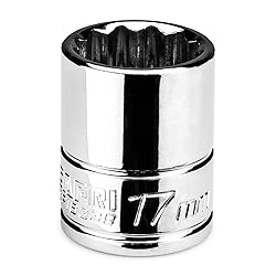 Capri Tools 17 mm Shallow Socket, 3/8