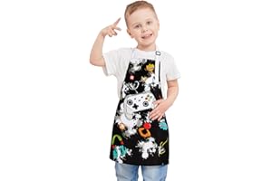 WERNNSAI Kids Art Aprons for Cooking, Painting Apron Art Smock for Girls Boys