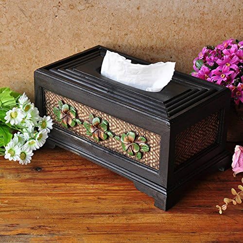 Aichoic Tissue Holders Tissue Garden Retro Wooden Hotel Restaurant Home Bathroom Creative Towel Box