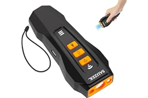 SAIJZEK. Ultrasonic Dog Trainer G2 | 3-in-1 Bark Deterrent | Anti Barking Training Device ，Dog Silencer | Barks No More Devices | Stop Control Dogs Bad Behavior | Stopper Corrector Clicker Repellent (Black)