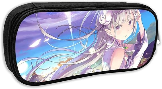 Amazon Co Jp Re ゼロから始める異世界生活 ペンケース 多機能 ファスナーが合う 筆箱 女の子 小学生 小物入れ 社会人用 防水 携帯用 文具ケース おしゃれ プレゼント 筆入れ 収納ポーチ Black 服 ファッション小物