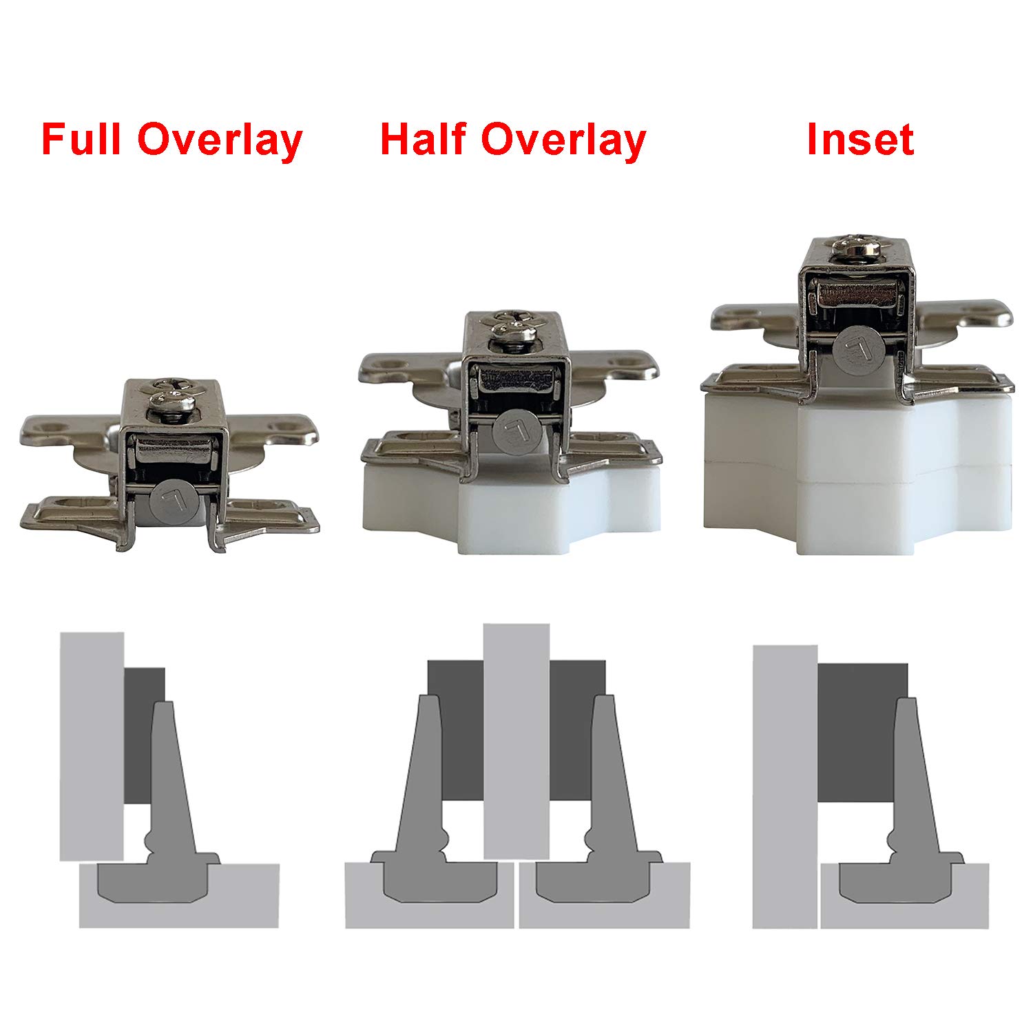 Ferretería LIKERAINY 95 Grado Semi-Solapado 40mm Mini Bisagra del Marco