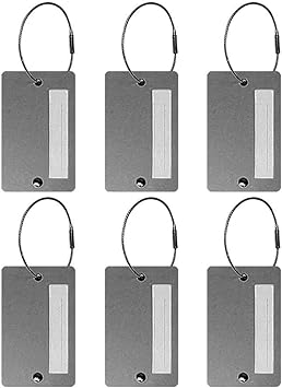 steel luggage tags