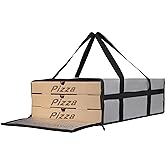 Bodaon Insulated Pizza Bags for Delivery, 20 x 20 x 6 Pizza Bag for, Pizza Hot Warmer for Rideshare Delivery Drivers, Pizza Carrier Insulation, Food Warmers for Parties, Catering Bag (Grey, 1-Pack)