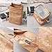 SANNE Lunch Bag Box Cooler Bag Insulated Retro Style Holiday Gift Set For Women Adults Boys Girls Reusble Paper Leakproof Tyvek Handle Bag Go Work Picnic Shool（Brown)