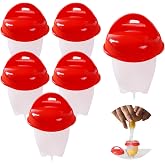 JJYHEHOT 6 Pcs Egg Cooker, Silicone Non-stick Egg Boiler, No Shell Egg Cook Cups, Fast Poaching Egg for Breakfast