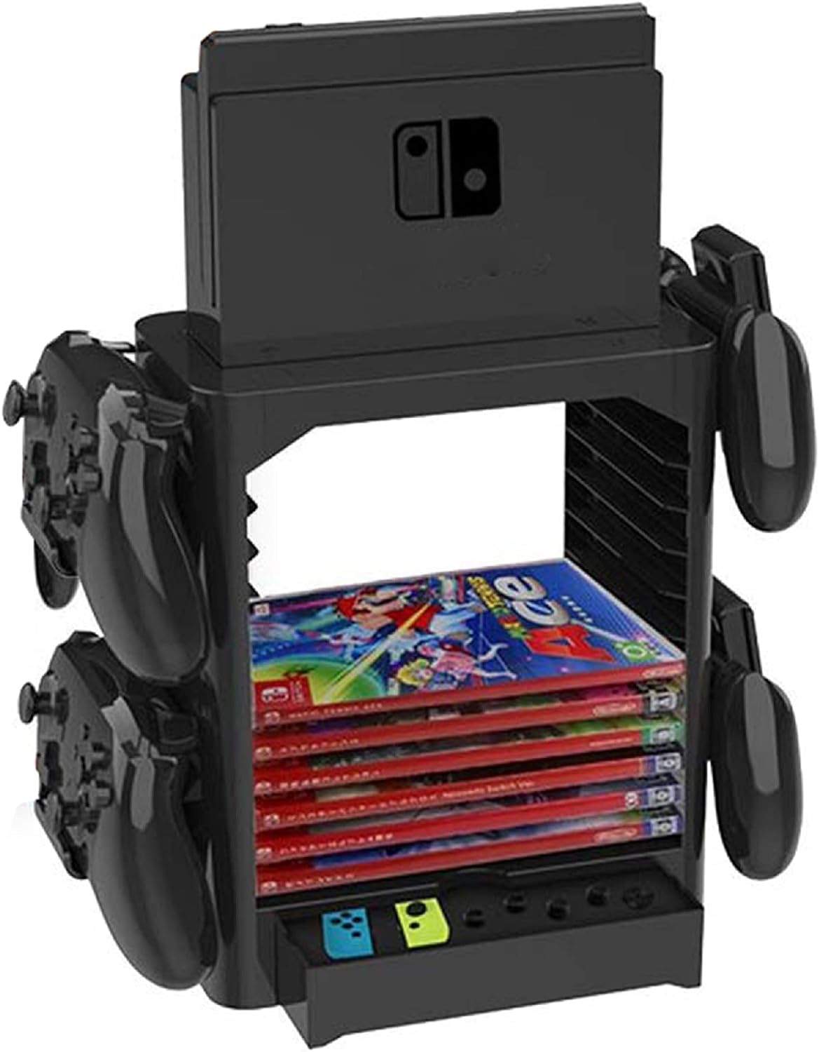 Wallfire Multi-Function Game Storage Tower Bracket Storage Holder Stand Shelf for Game Switch Disc Console Host Controller