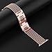 Glebo Flexible Loop Band Compatible with Apple Watch Band 42mm 44mm Women, Stainless Steel iWatch Band Bracelet Straps Accessories for Apple Watch Band 44mm Series 4, 42mm Series 3 2 1, Rose Gold