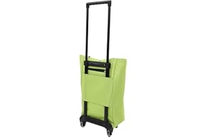 DOITOOL Foldable Wheeled Tote Bag with Telescopic Handle Lightweight Portable Shopping Cart for Groceries