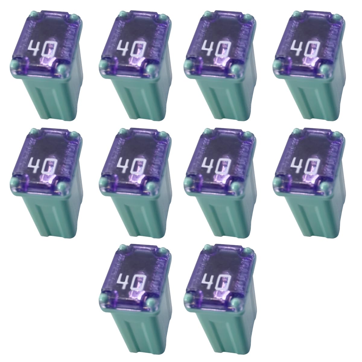 Photo 1 of 10PCS 40 Amp Car Micro Cartridge Fuses - Slow Blow FMM Mcase Type, Mini Box Shaped Fuses for Cars, Trucks and SUVs